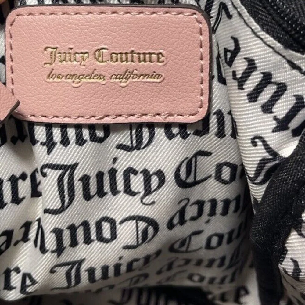 Juicy Couture Modern Pink White Medium Mini Backpack Pink Heart Logo Brand NEW